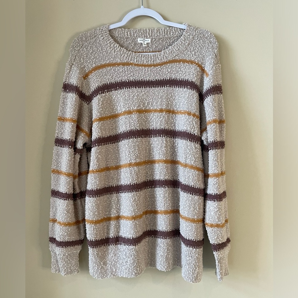 NWOT MASON & BELLE Brown Striped Sweater
